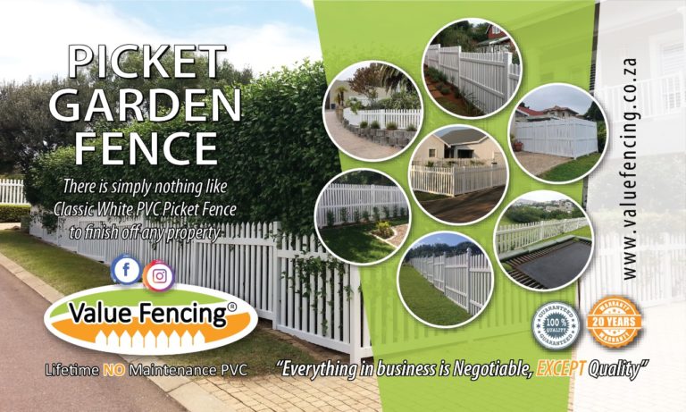 Garden PVC Picket fence Value Fencing 768x461