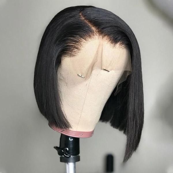 Short Bob Wigs Free Part Bob Lace Front Wigs 100 Bob Human Hair Wigs 3